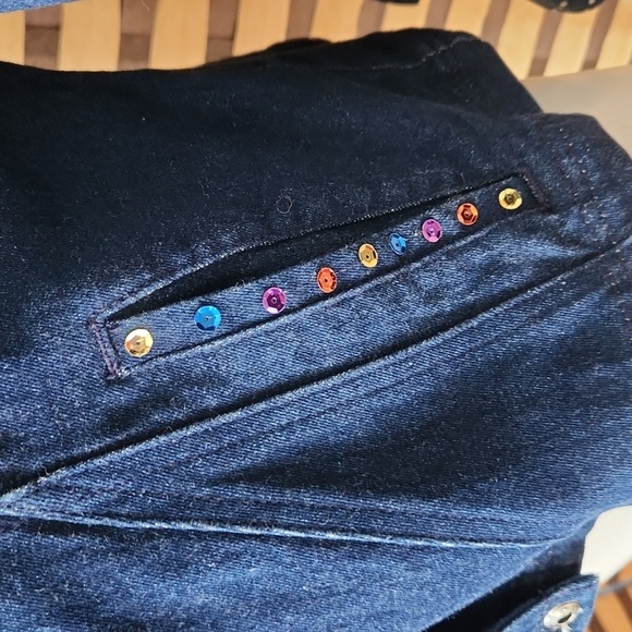 Custom made angel wing jean jacket - Picture 10 of 11